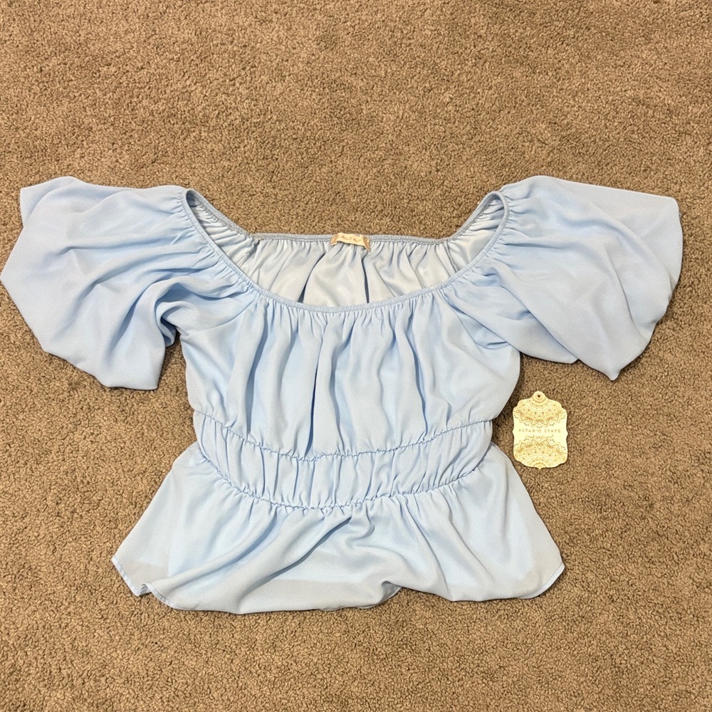 Altar'd State Light Blue Blouse